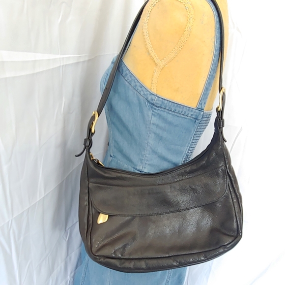 libaire Handbags - Libaire vintage black leather hobo handbag